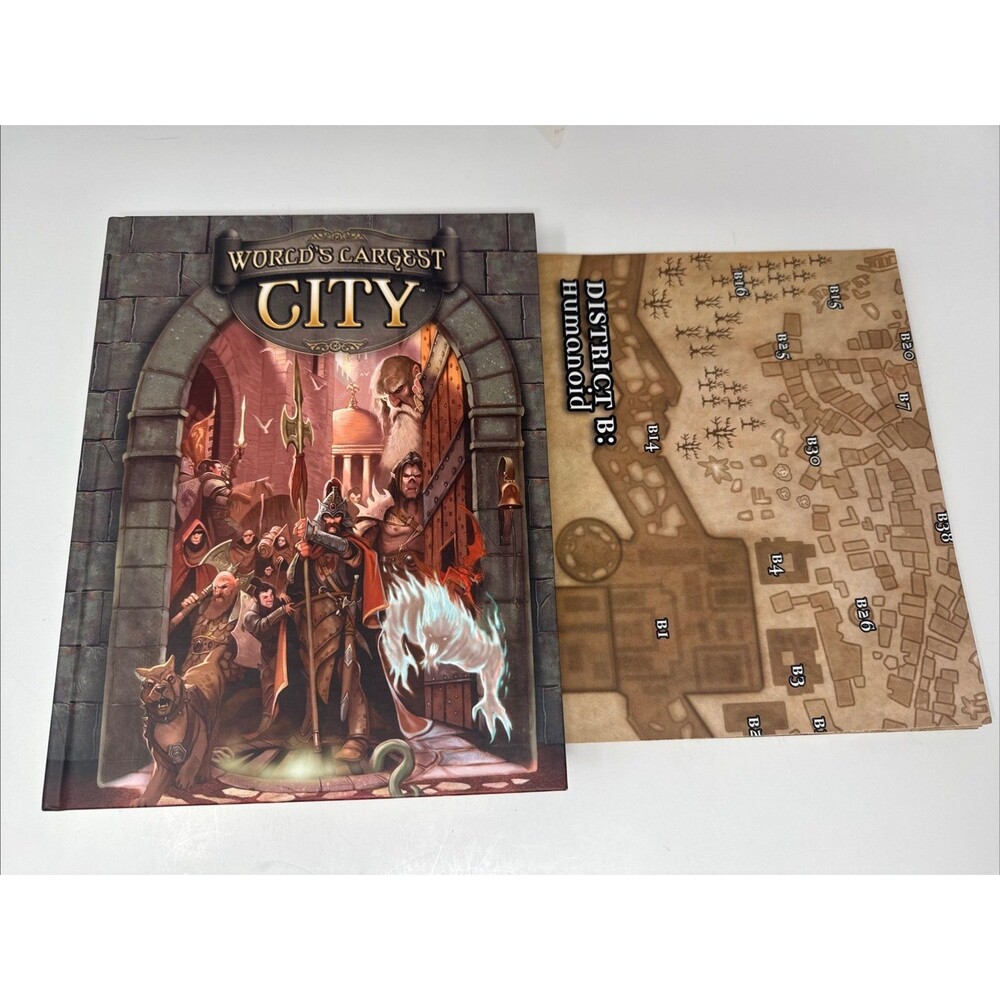 Worlds Largest City Dungeons & Dragons 3rd Edition Hardcover missing one Map